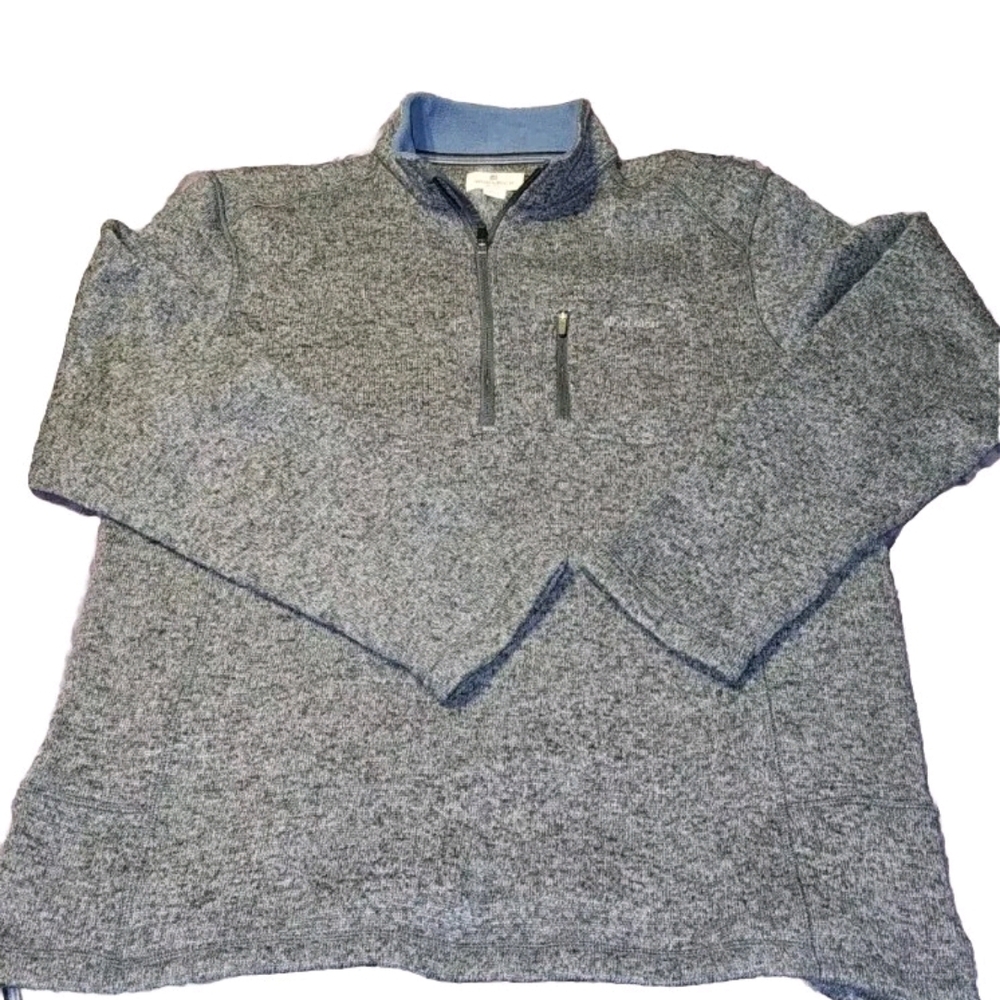 Woolrich Men's Heathered Gray Zip-Up Sweater
